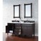 James Martin Vanities Brittany 72in Double Vanity, Burnished Mahogany w/ 3 CM White Zeus Quartz Top 650-V72-BNM-3WZ - alternate 3